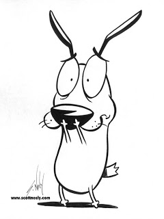 240x320 Scott Neely's Scribbles And Sketches! Courage The Cowardly Dog!