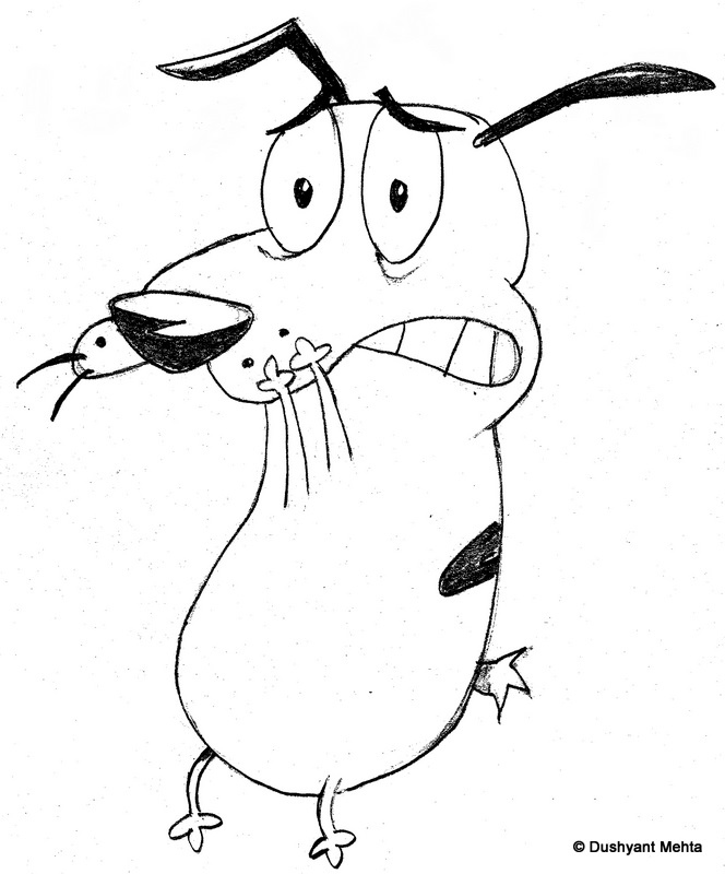 Courage The Cowardly Dog Drawing at GetDrawings | Free download