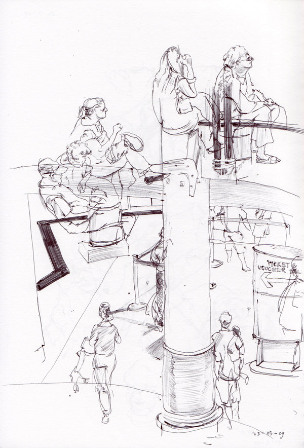 600x884 Drawing In The Food Court By Wongas