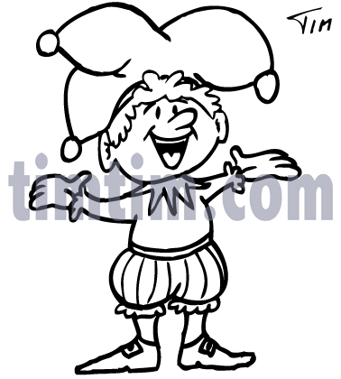 378x420 Free Drawing Of Court Jester Bw From The Category History