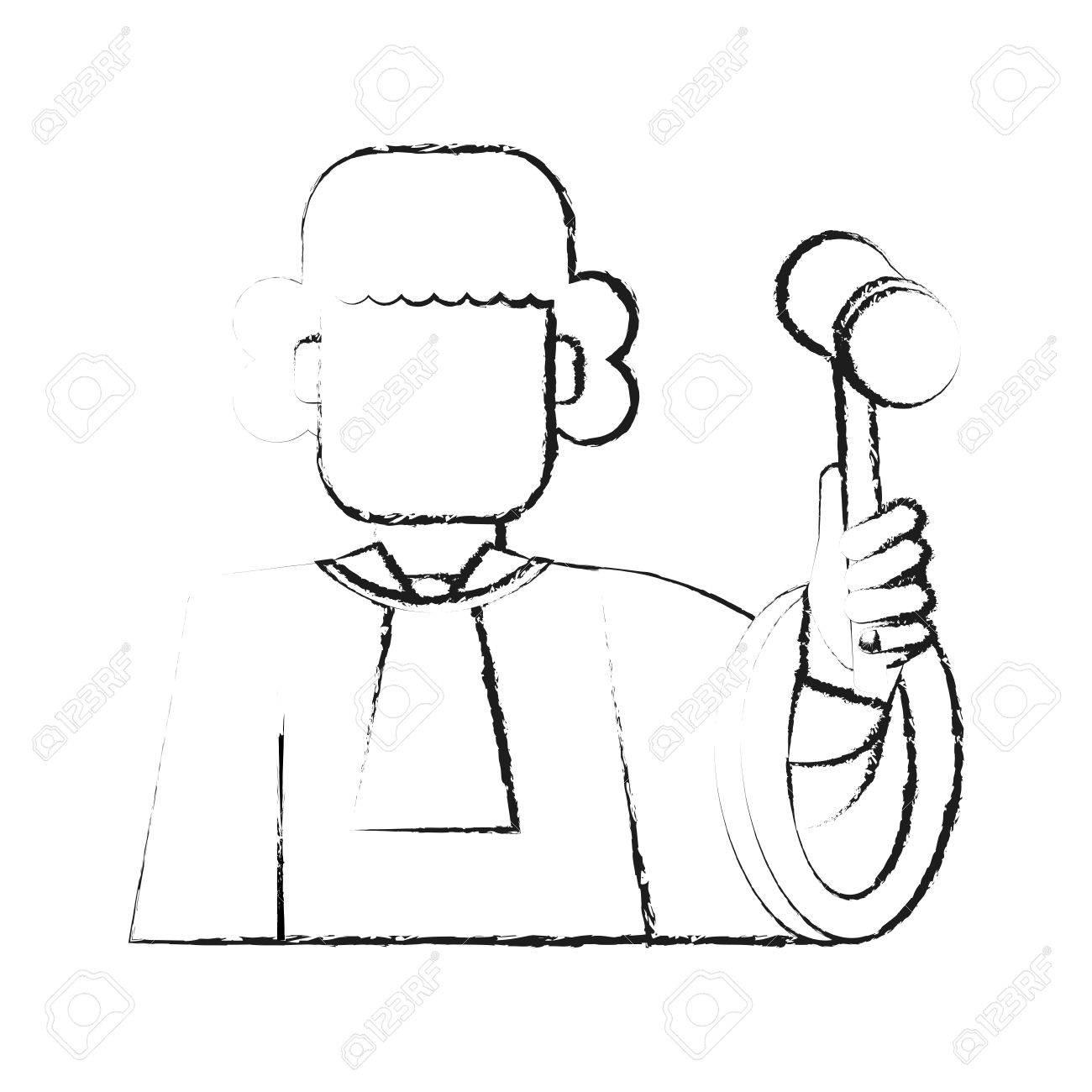 1300x1300 Blurred Silhouette Faceless Man Judge With A Hammer Vector