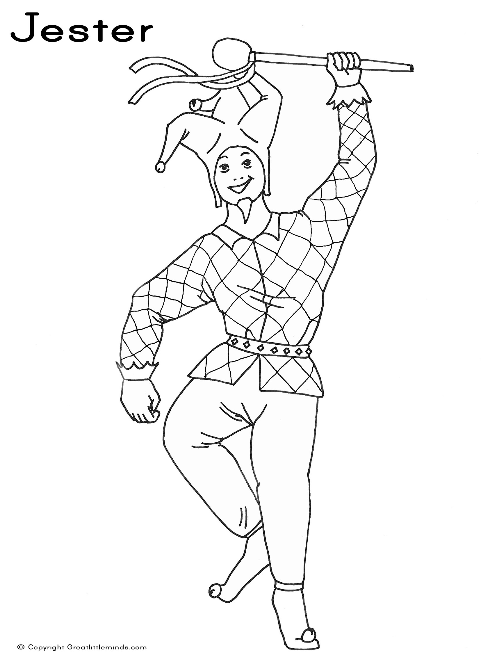 1654x2283 Court Jester Coloring Pages