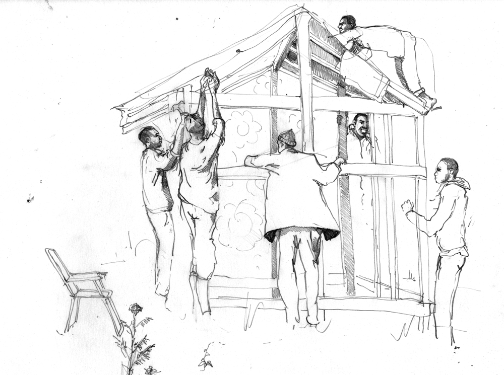 1000x745 Reportage Art From The Calais Jungle Sea Of Tents Surrounds Me