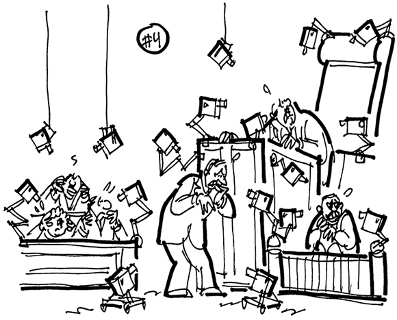 580x467 Courtroom Fun With Plywood, Chairs, Apples Amp Security Cameras Gone