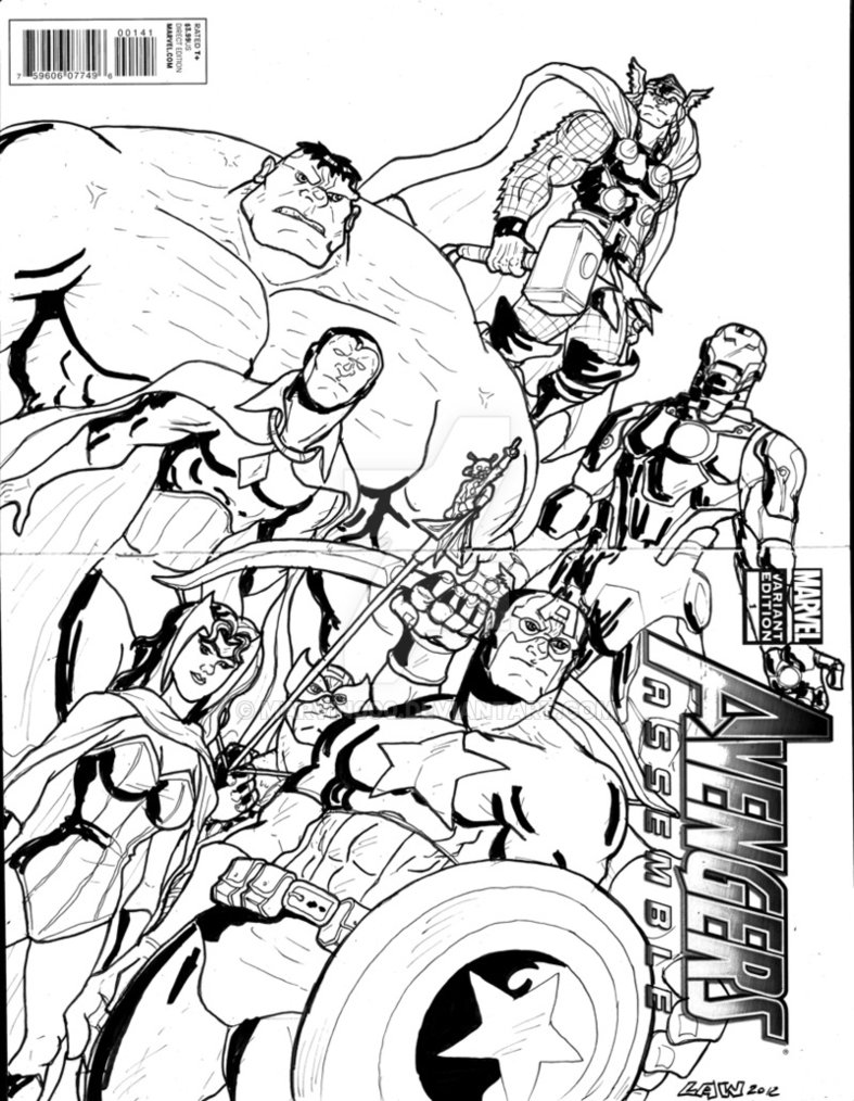 787x1014 Avengers Sketch Cover By Marvin000