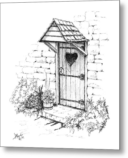 487x600 Covered Door 1 Drawing By Daniel Paul Murphy