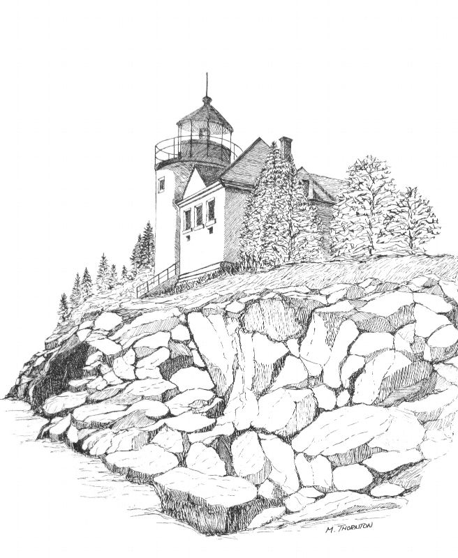 656x800 19004 Bass Harbor Head Light Maine Photo Art Images