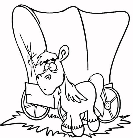 460x480 Covered Wagon Coloring Page Free Printable Coloring Pages