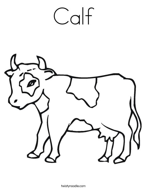 468x605 Calf Coloring Page