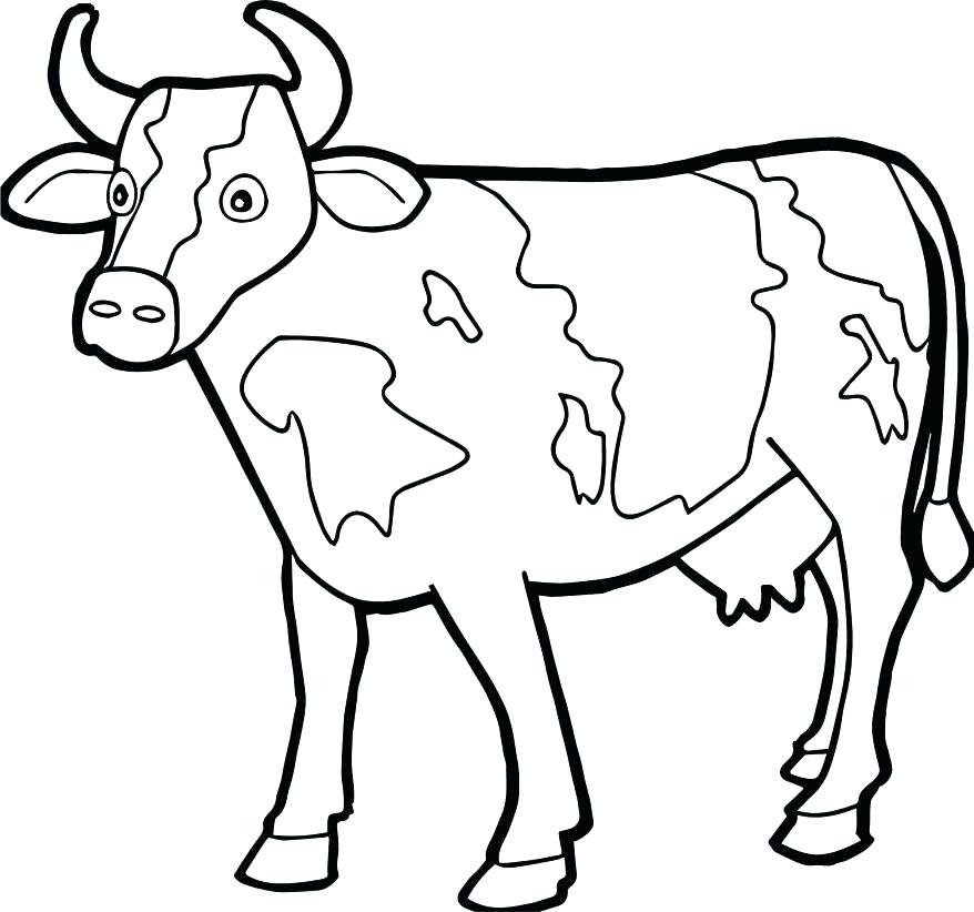 878x822 Cow Coloring Page Cow Coloring Page Coloring Farm Animal Staying