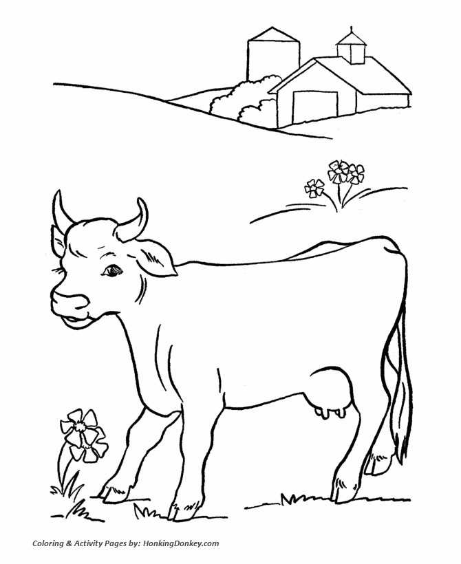 670x820 Cow Coloring Pages Printable Farm Dairy Milk Cow Coloring Page