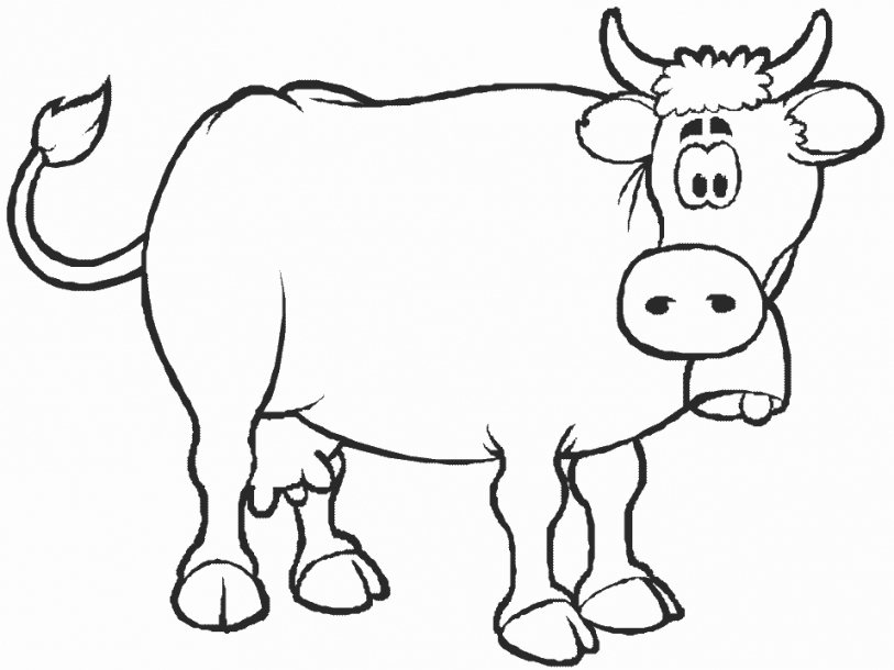 813x610 Free Printable Cow Coloring Pages For Kids In Cow Coloring Pages