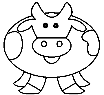 359x328 How To Draw A Cow For Kids, Learn Step By Step Cow Drawing
