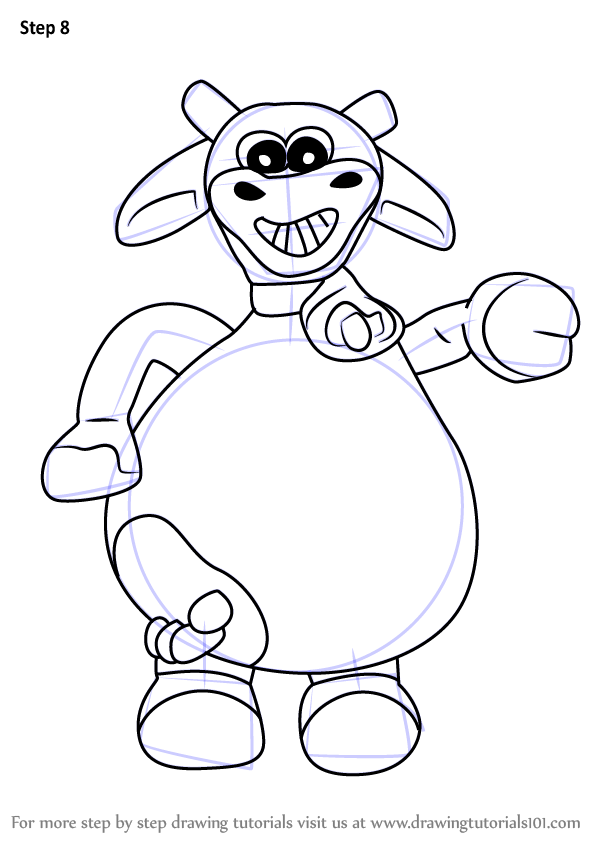 600x846 Learn How To Draw A Cow For Kids (Animals For Kids) Step By Step