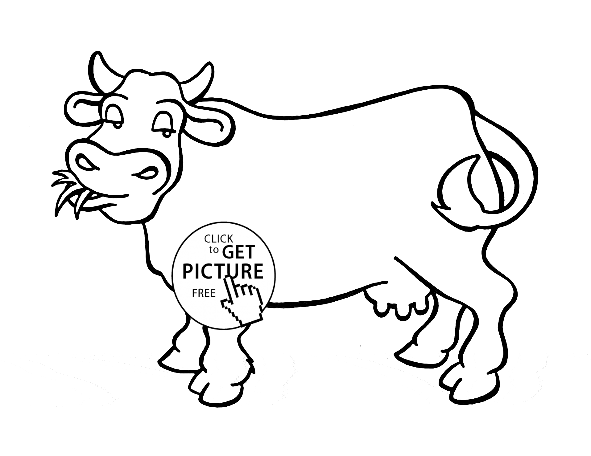 1916x1480 Nice Cow Coloring Page For Kids, Animal Coloring Pages Printables