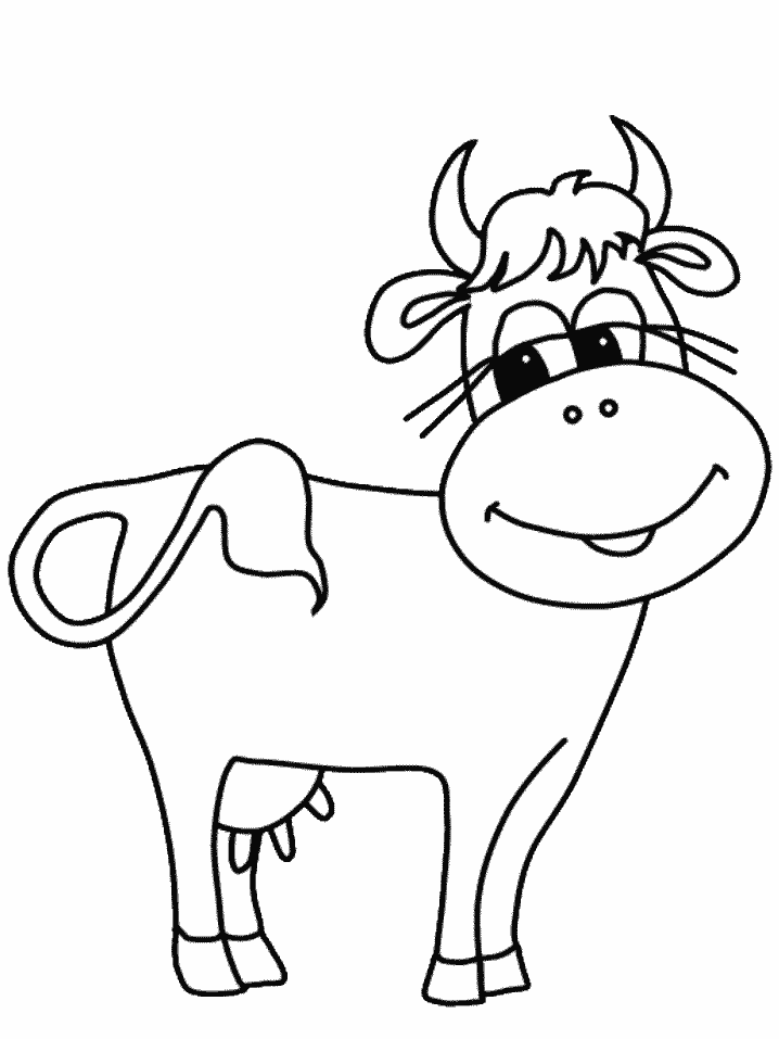 718x957 Cow Coloring Pages Printable For Kids
