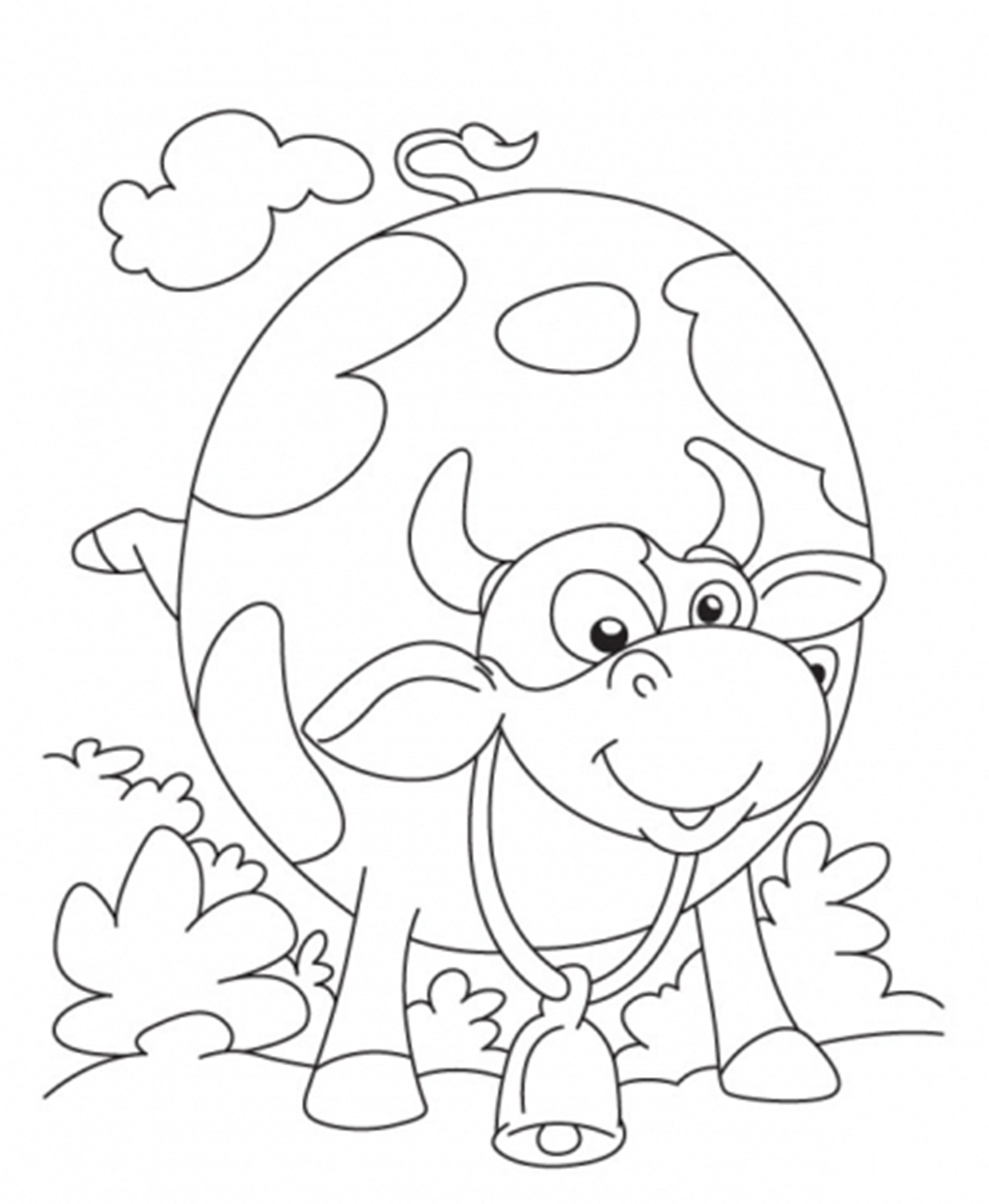 1331x1620 Cute Cow Coloring Pages Page Image Clipart Images