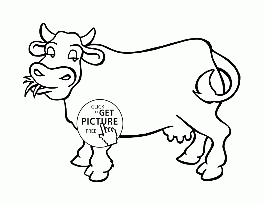 1024x791 Free Online Cow Coloring Pages