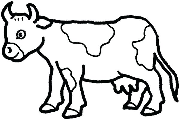 600x402 Coloring Pictures Cows Coloring Cow Coloring Book Pictures