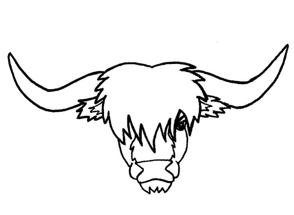 1023x750 Highland Cattle Clipart