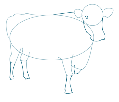 400x345 How To Draw A Cow Sketchbook Challenge 31