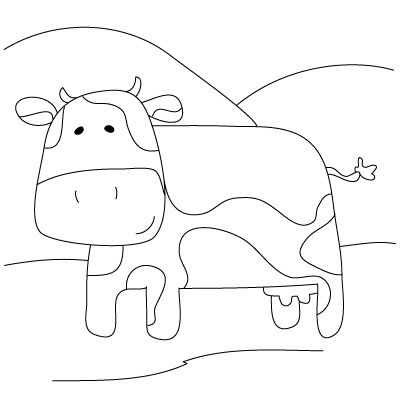400x400 Art For Kids How To Draw A Cow Drawing For Children Easy