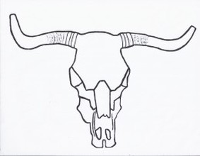 283x220 Cow Skull Coloring Pages