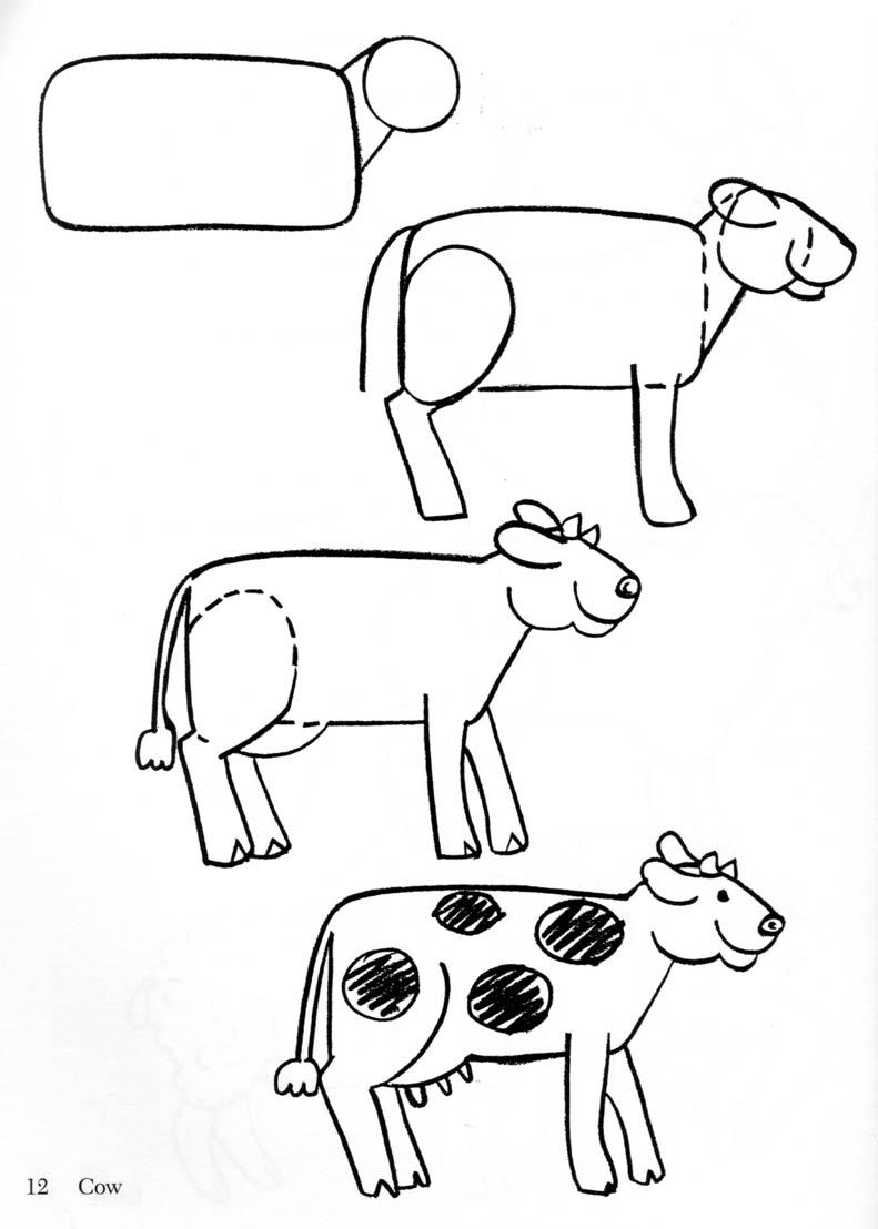791x1108 2013 12) A Cow Drawing Cow, Drawings And Easy