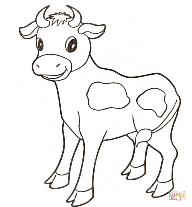 652x704 Baby Cow Coloring Page Free Printable Coloring Pages