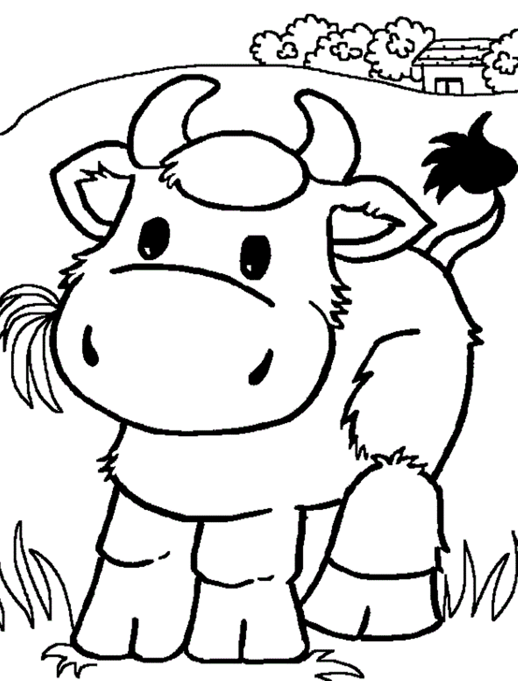 1052x1383 Cow Coloring Pages