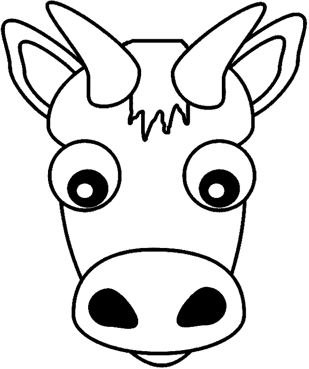 624x744 Coloring Cow S Head Picture