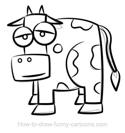 439x467 Cow Drawings (Sketching + Vector)