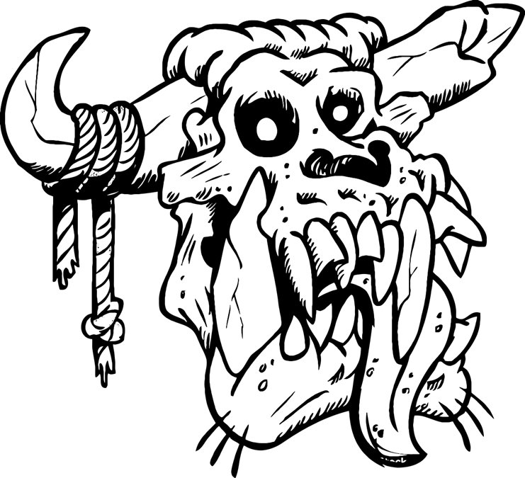 741x675 Zombie Cow Skull Printable Image Illustration Sketch For Zombie
