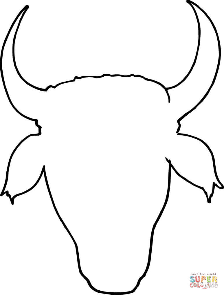 774x1016 Cow Head Outline Coloring Page Free Printable Coloring Pages