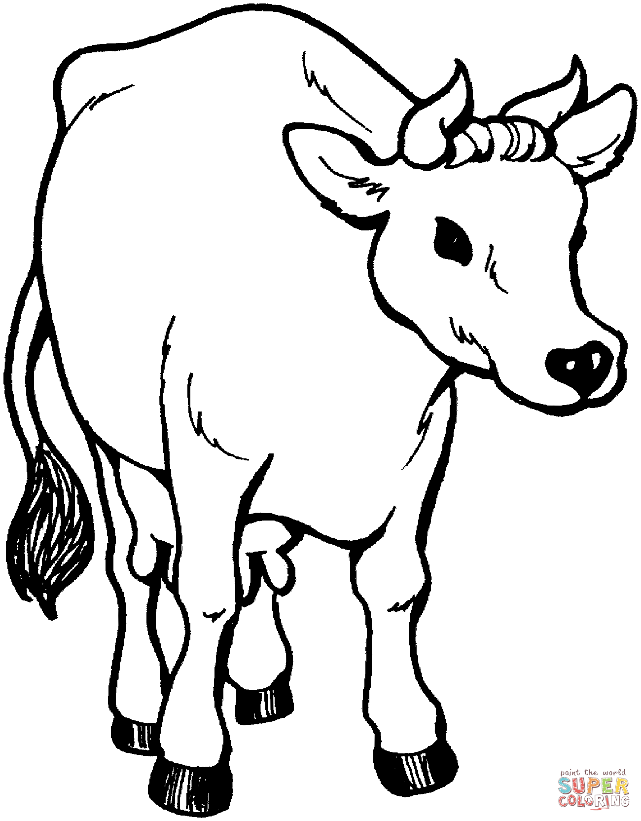 1300x1664 Cow Coloring Pages Preschool For Sweet Draw Image Printable