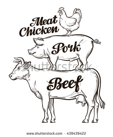 389x470 Drawn Pig Drawn Cow