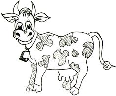 236x197 How To Draw Cartoon Cows Farm Animals Step By Step Drawing