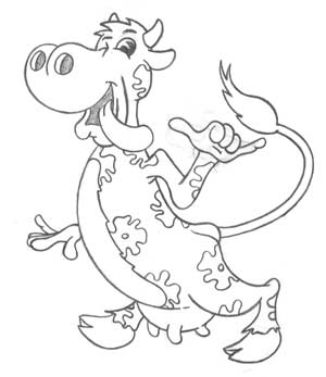 300x347 Cartoon Pictures Cartoon Cow Drawings