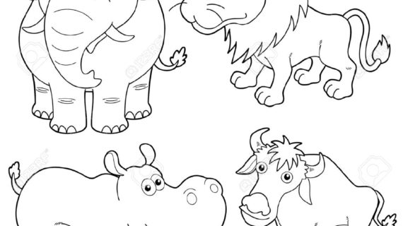 570x320 Out Line Drawing Of Animals Cow Calf Outline Drawing Clipart
