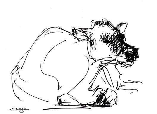 528x386 V .vaughan's Small Works Quickie 2 Cow, Sketch, Pen
