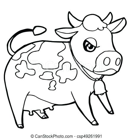 450x470 Coloring Book Cow