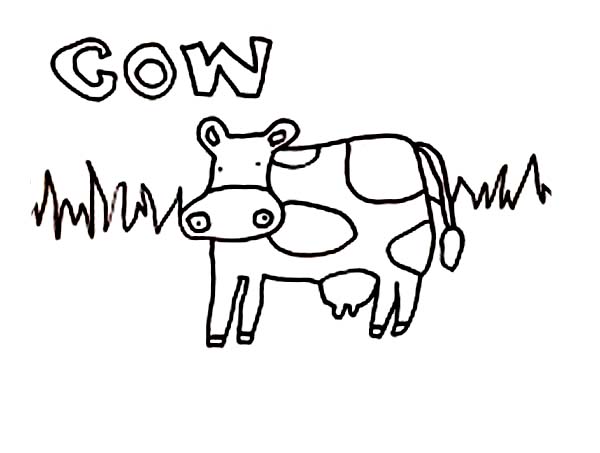 600x453 Kids Drawing Of Cow Coloring Page