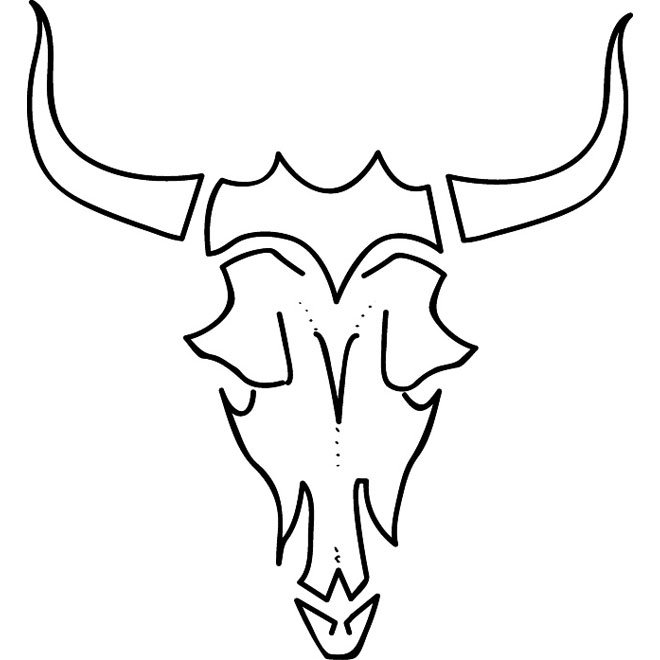 660x660 Cow Skull Free Vector 123freevectors