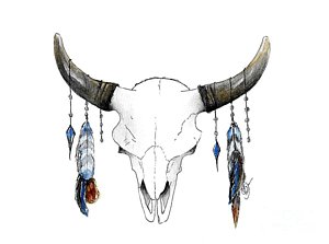 300x223 Longhorn Skull Posters