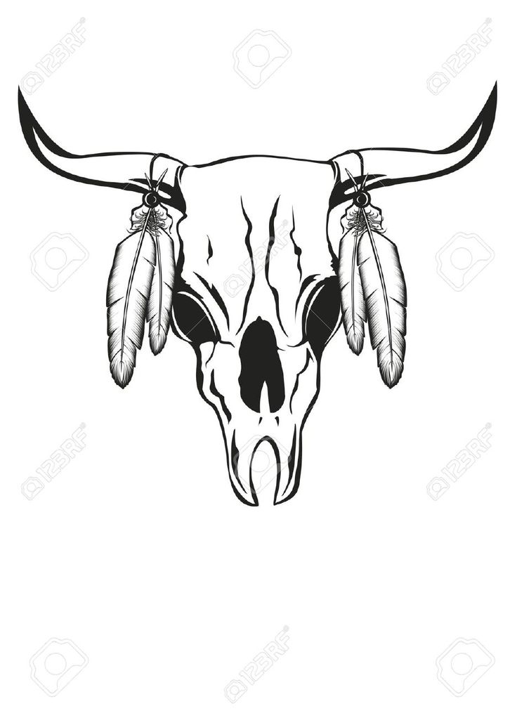 736x1022 The Best Cow Skull Tattoos Ideas On Taurus Tattoos