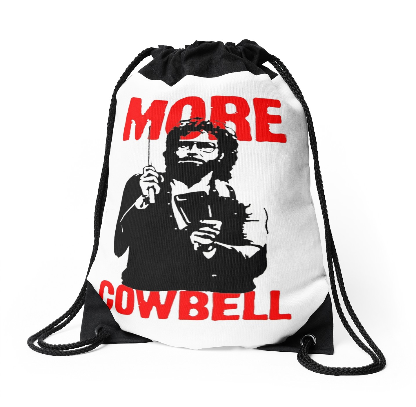 1435x1404 More Cowbell T Shirt Drawstring Bags By Astropop Redbubble