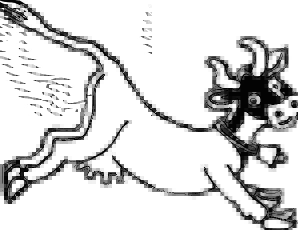 595x460 Cow, Intimidate, Hopping, Cartoon, Animation, Jumping, Cowbell