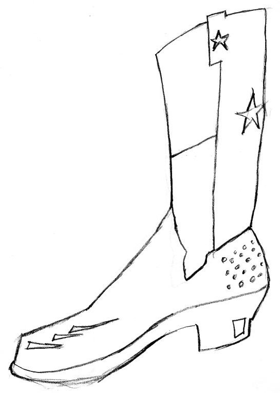 545x764 Cowboy Boot Art Fn