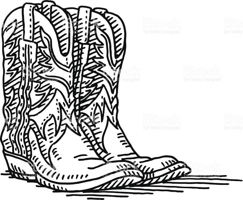 800x660 Cowboy Boot Clipart Black And White