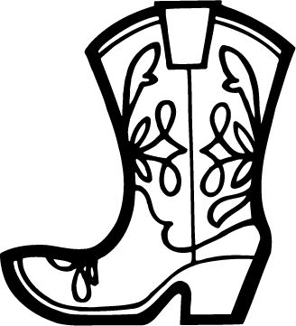 328x361 Cowboy Boots Drawing